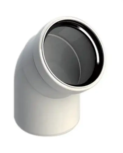 80mm Diameter Chimney Elbow 45º Male-Female Polypropylene with reference 8-45MH5 from the brand FIG