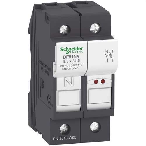Zekeringhouder MET PILOOT 1P+N 25A ZEKERING 8,5X31,5 met referentie DF81NV van het merk SCHNEIDER ELECTRIC