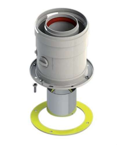 Vertical Coaxial Outlet Compatible with Cointra 60/100 White Aluminium with reference 610CVUP1 from the brand FIG