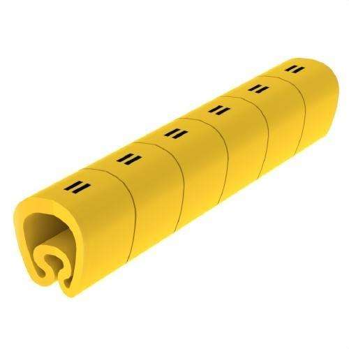 Pre-cut Yellow Ø18 PVC Laminated Markers with reference 1813-+ from the brand UNEX