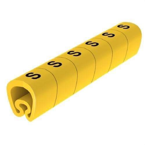 Pre-cut Yellow Ø18 PVC Laminated Markers with reference 1813-S from the brand UNEX