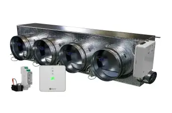 Gemotoriseerde plenum Airzone Easyzone 25 Wi-Fi Standard + VMC AZC25MELST01S4 voor Mitsubishi Electric – 4 uitgangen Ø200 mm (lage capaciteit) met referentie AZC25MELST01S4 van het merk AIRZONE