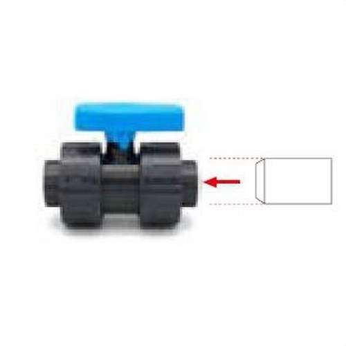 PVC Solvent Weld Ball Valve (Double Union) Pressure VALV-04 63mm with reference 700405 from the brand CREARPLAST