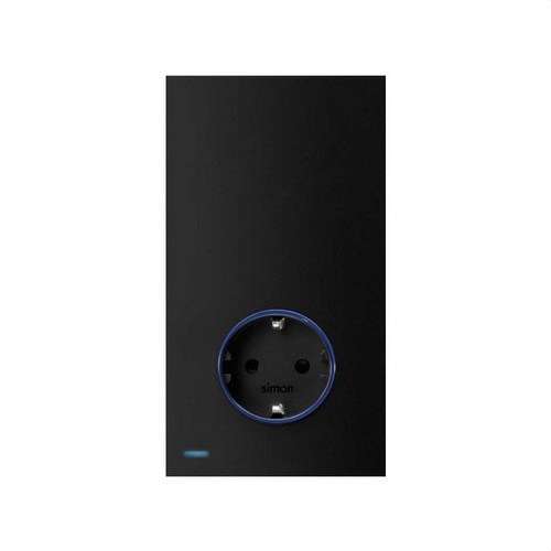 Complete kit for 1 element with 1 schuko socket base HUB PRO Simon iO matte black Simon 100 with reference 10032108-238 from the brand SIMON