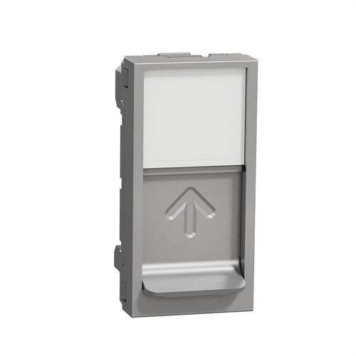 1 Module RJ45 Keystone Aluminium Plate New Unica with reference NU946030 from the brand SCHNEIDER ELECTRIC