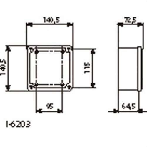 Blind Junction Box with Opaque Cover 130x130x60mm with reference I-6203 from the brand BJC