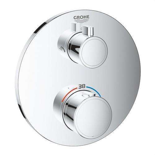 Grohtherm Chrome Thermostatic Shower Valve for Two Outlets with reference 24076000 from the brand GROHE