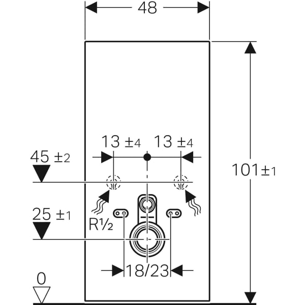 Geberit Monolith sanitairmodule voor hangend toilet 101cm glas met referentie 131.021.SI.5 van het merk GEBERIT