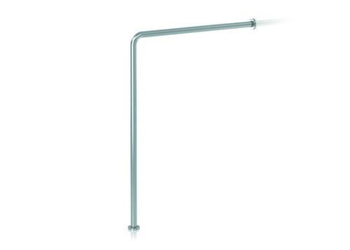 Wit stalen 90º wand-vloer steunbeugel met referentie GW11 14 03 00 van het merk GENWEC