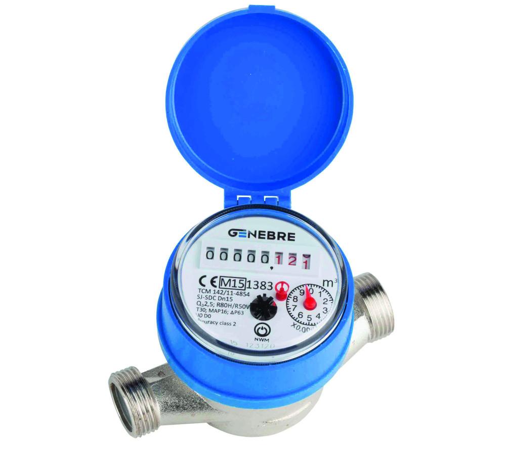 Enkelstraals koudwatermeter 3/4x3/4" DN15 met referentie 6110C 05 van het merk GENEBRE