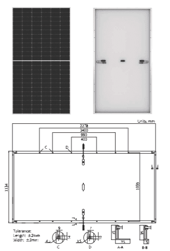 Pack 31 Zonnepaneel van 555W Longi HI-MO5m LR5-72HPH-555M met referentie LR5-72HPH 555WP van het merk LONGI