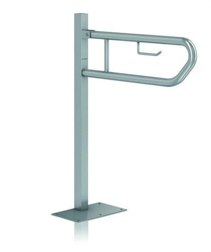 Barre d'appui rabattable 800mm colonne inox satinée avec la référence GW11 09 04 01 de la marque GENWEC