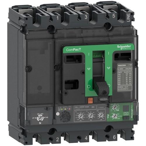 Automatische schakelaar ComPacT NSX160F 36kA AC 4P4R 160A Micrologic 4.2 met referentie C16F44V160 van het merk SCHNEIDER ELECTRIC