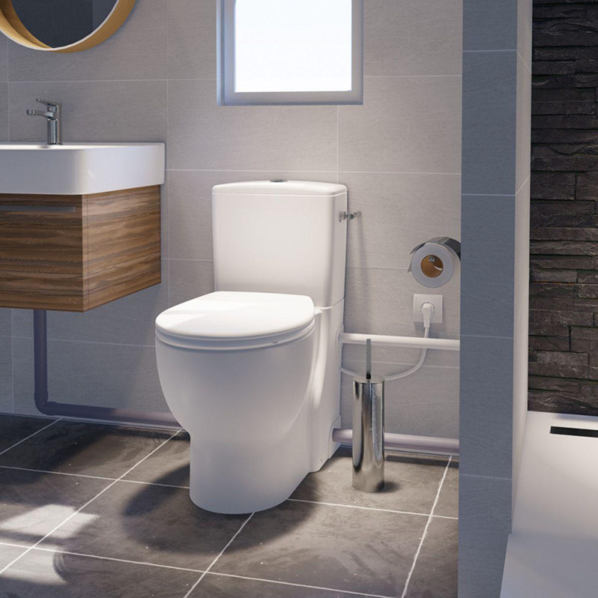 Toilette avec broyeur SFA Saniflush avec la référence SANIFLUSH de la marque SFA SANITRIT