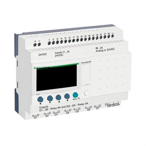 Relais programmable modulaire Zelio Logic 26 entrées/sorties avec la référence SR3B261BD de la marque SCHNEIDER ELECTRIC