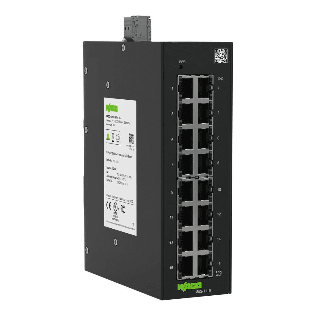 Switch industriel-ECO à 16 ports avec la référence 852-1116 de la marque WAGO