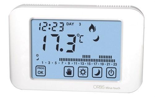Thermostat sans fil avec écran tactile Orbis MIRUS TOUCH avec la référence OB325300 de la marque ORBIS