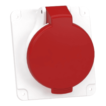 Prise encastrée inclinée 3P+N+T 16 A IP44 380 - 415 V avec la référence PKF16F435 de la marque SCHNEIDER ELECTRIC