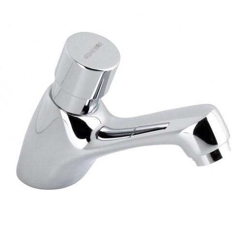 Robinet temporisé pour lavabo avec bouton-poussoir 1/2" chromé avec la référence 1160 04 de la marque GENEBRE
