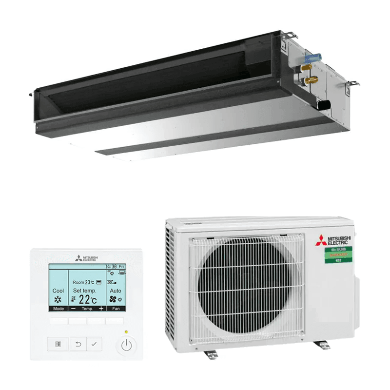 Climatiseur gainable Mitsubishi Electric MGPEZ-35VJA 3,6 kW 12000 BTU avec la référence MGPEZ-35VJA de la marque MITSUBISHI