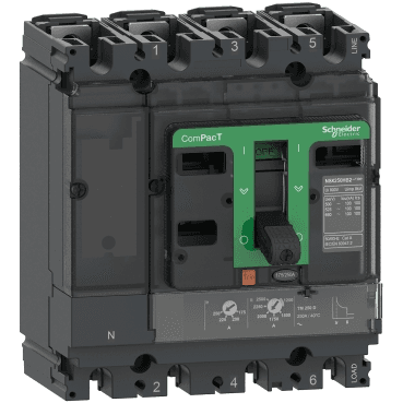 Automatische schakelaar ComPacT NSX100F 36kA AC 4P4R 80A TMD met referentie C10F4TM080 van het merk SCHNEIDER ELECTRIC