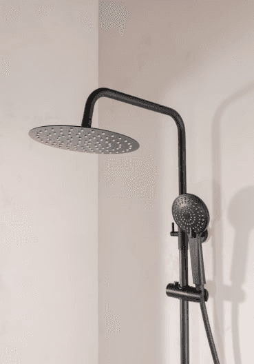 Matte Black Single-Lever Shower Column Roca Plus Round with reference A5A9A6ENB0 from the brand ROCA