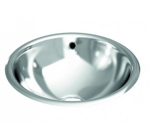 Lavabo sphérique à encastrer 355mm sans trop-plein avec la référence GW08 13 04 02 de la marque GENWEC