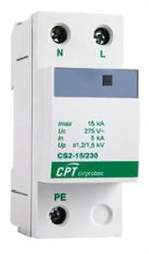 Overspanningsbeveiliging enkel fase 1P+N 15kA met referentie 77705211 van het merk CIRPROTEC