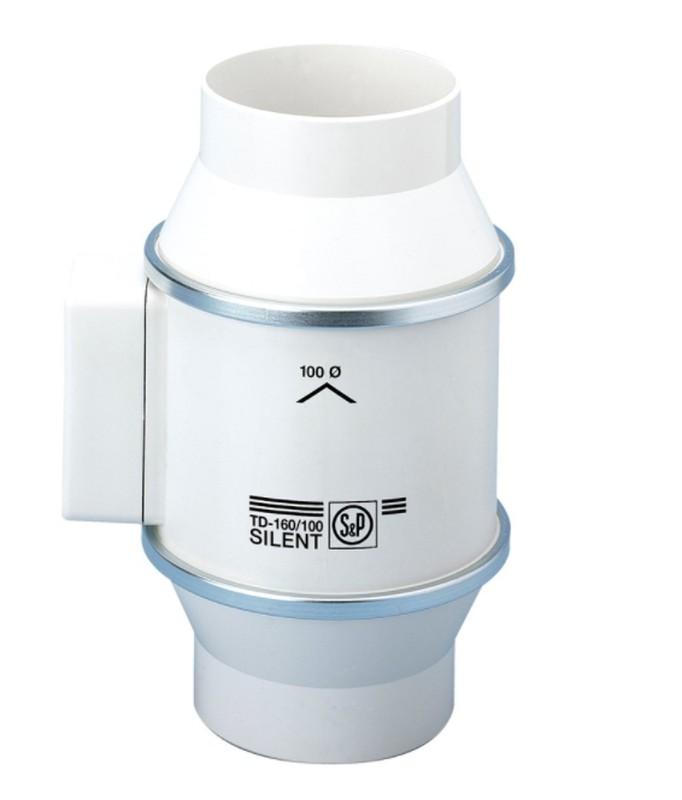 Extracteur hélico-centrifuge de conduit TD-160/100N Silent avec la référence 5211318000 de la marque SOLER & PALAU