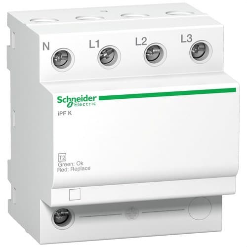 Parafoudre transitoire type 2 Acti9 iPFK65 65KA 340V 3P+N avec la référence A9L15586 de la marque SCHNEIDER ELECTRIC