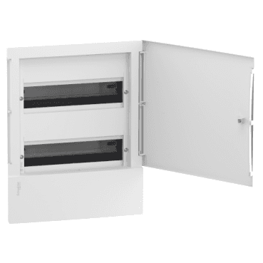 Coffret de distribution encastré 2 rangées 24 modules porte blanche avec la référence MIP20212 de la marque SCHNEIDER ELECTRIC
