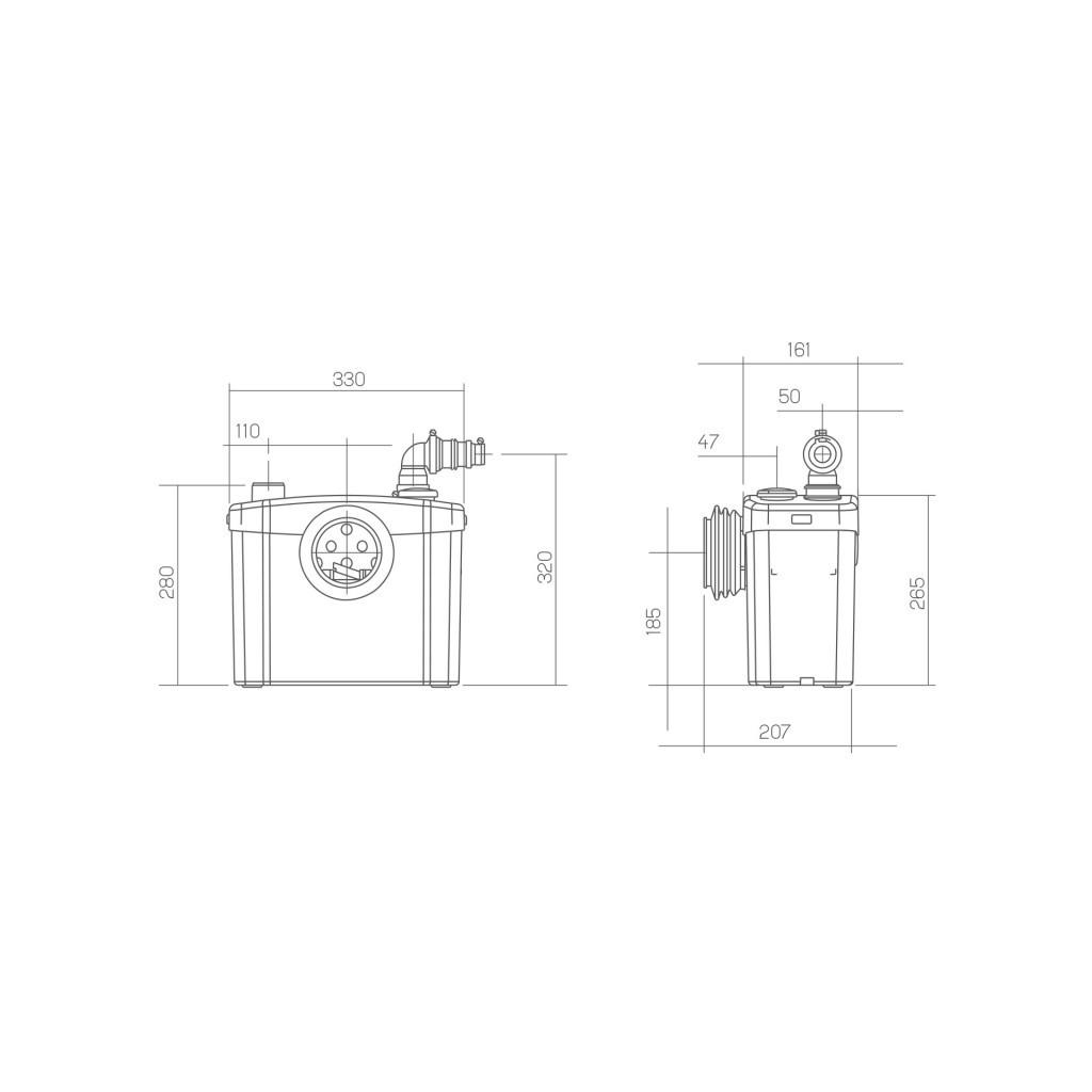 Sanibroyeur SFA SANITOP pour toilettes et lavabos avec la référence 0100200 de la marque SFA SANITRIT