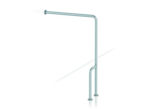 Wand-vloer steunbeugel 90º wit staal links met referentie GW11 12 03 00 van het merk GENWEC