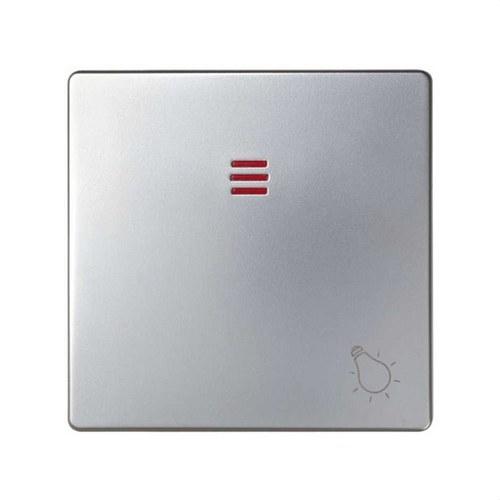 Individuele toets met display en gegraveerd licht aluminium Simon 82 met referentie 82016-33 van het merk SIMON