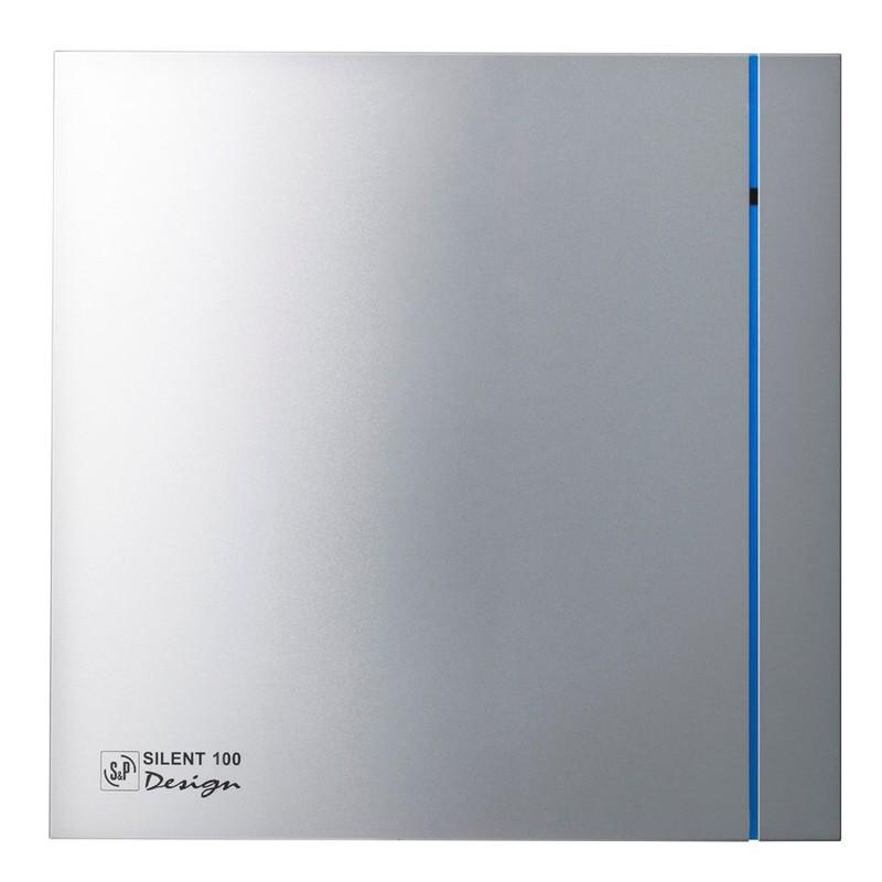 Extracteur de salle de bain SILENT-100 CZ Design Argenté avec la référence 5210602600 de la marque SOLER & PALAU