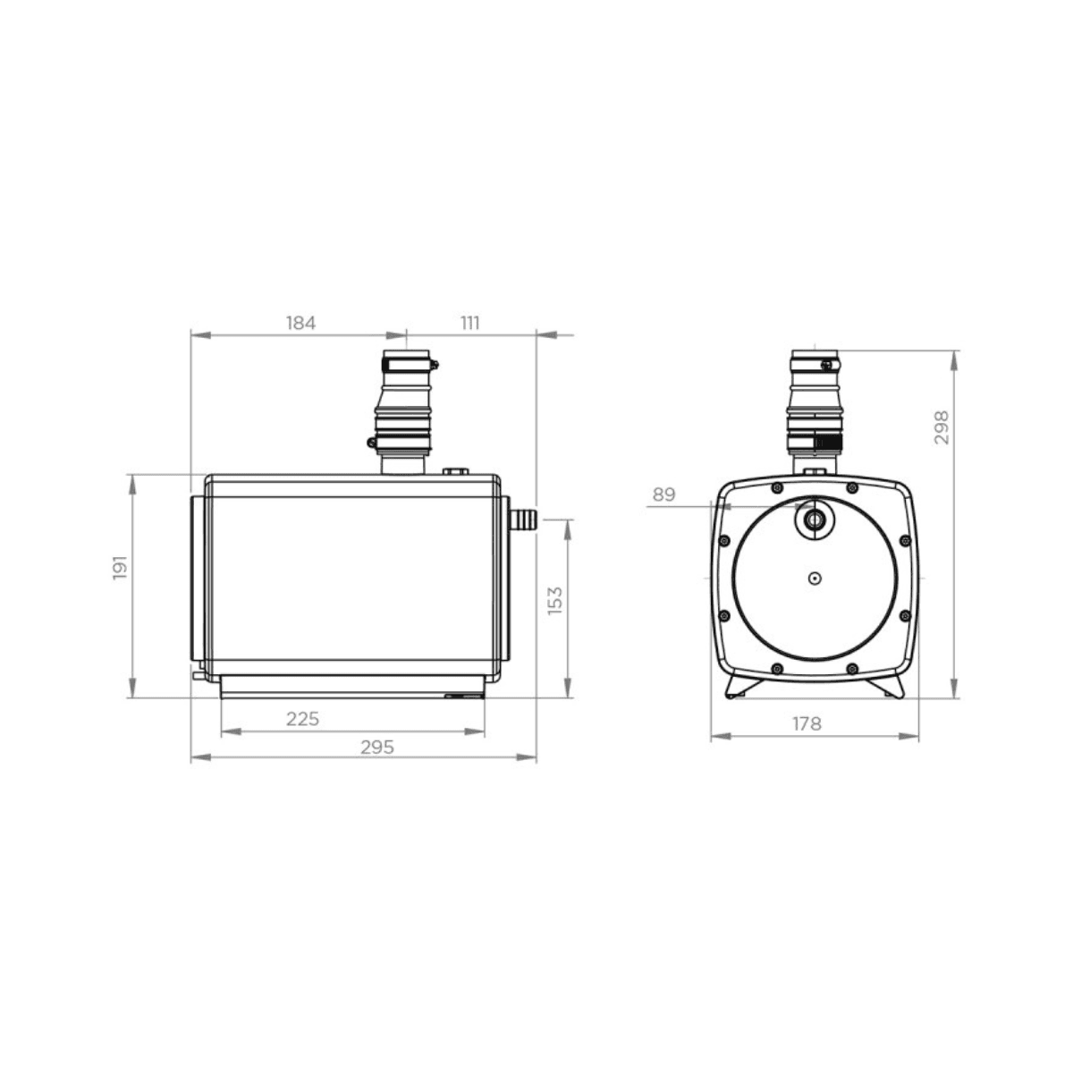 Pompe à eau aspirante avec siphon pour douche SFA Sanifloor+ 3 avec la référence HIFLOOR3 de la marque SFA SANITRIT