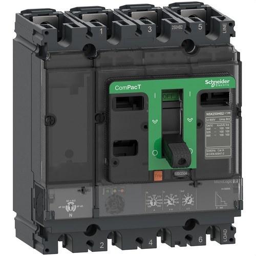 Automatische schakelaars ComPacT NSX250N 50kA AC 4P4R 250A Micrologic 2.2 met referentie C25N42D250 van het merk SCHNEIDER ELECTRIC