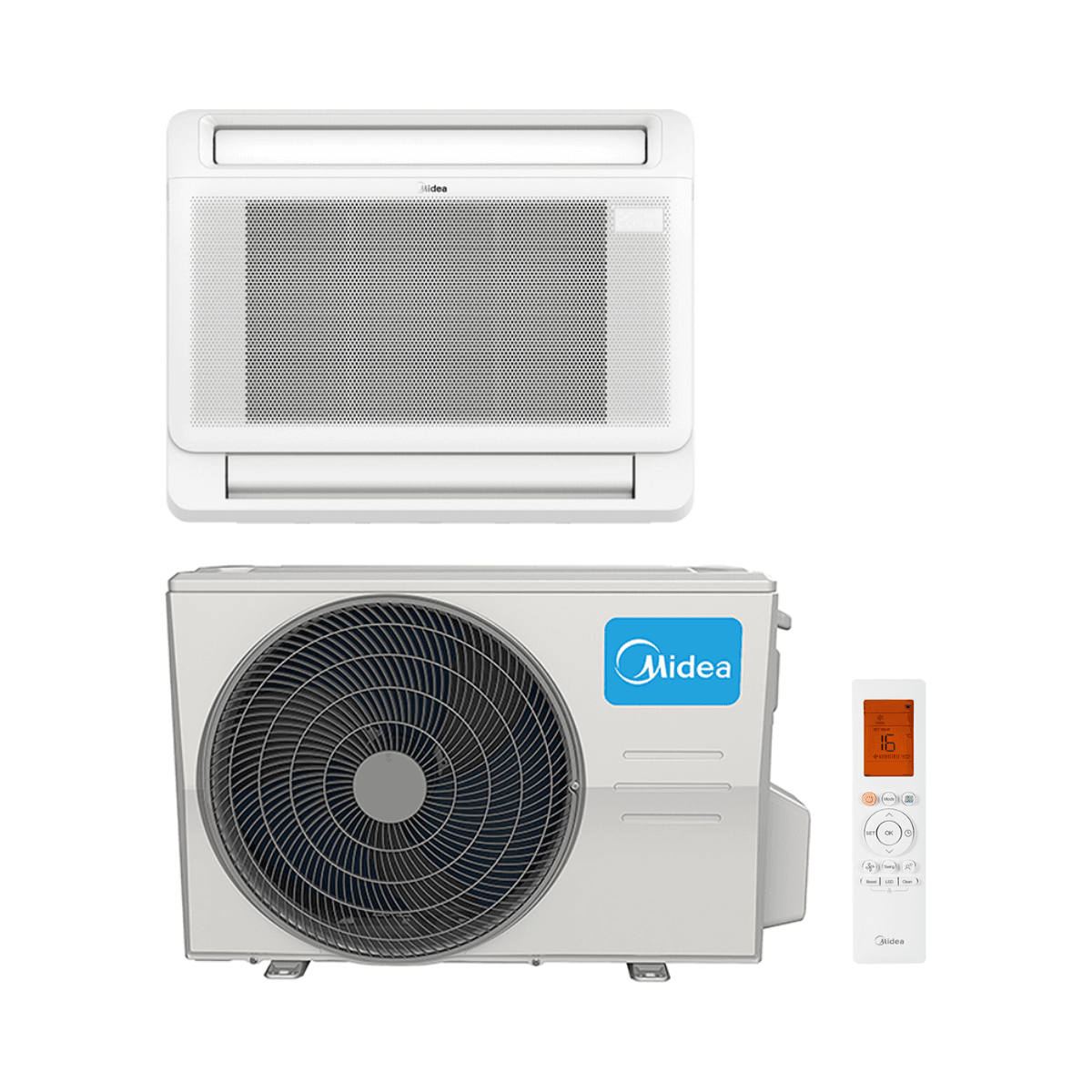 Climatiseur console double flux Midea 3,5 kW 12000 BTU avec la référence MFAU-35(12)N8Q-2 de la marque MIDEA