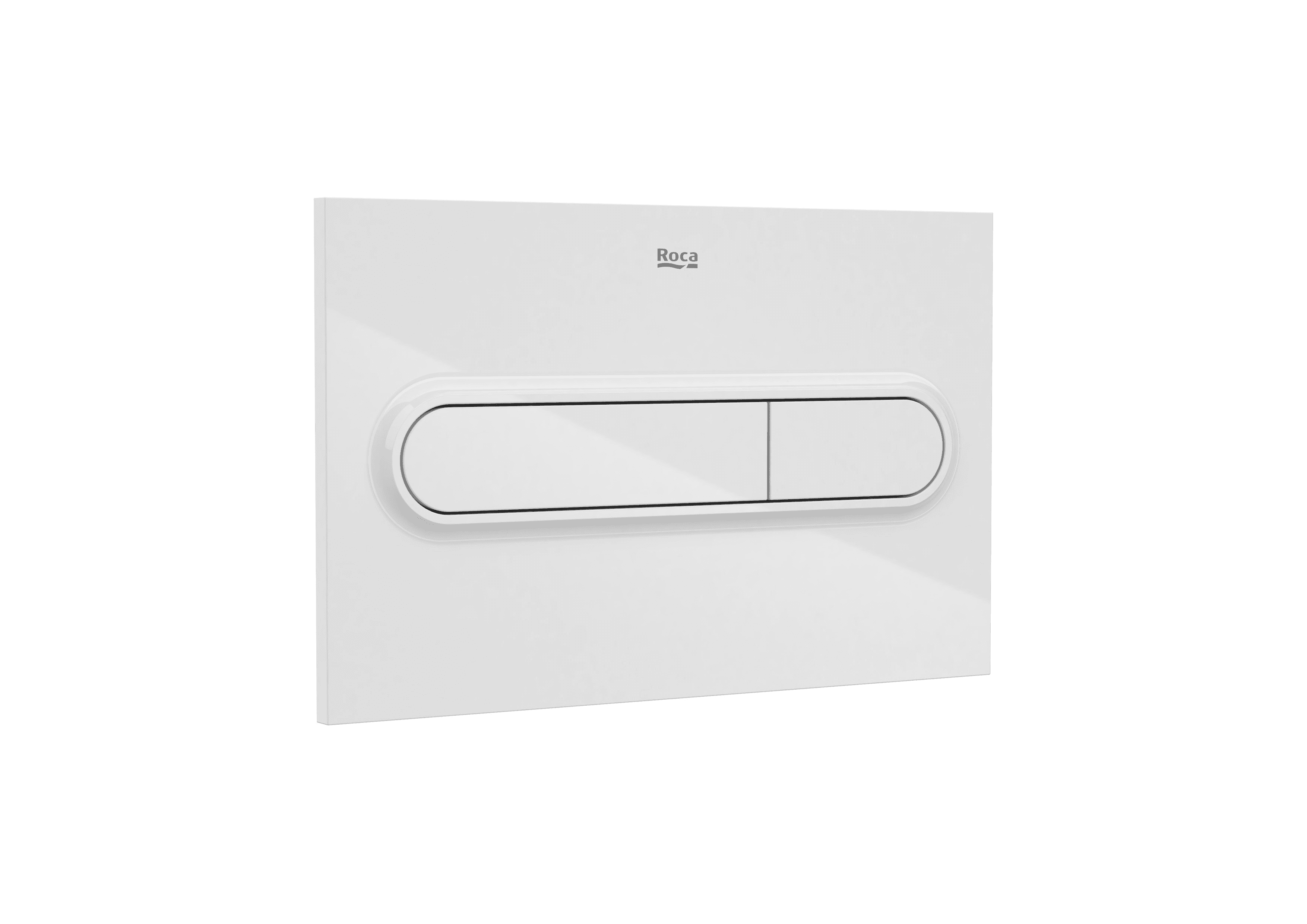 Plaque de commande à double chasse blanc Roca In-Wall PL1 Dual avec la référence A890195000 de la marque ROCA