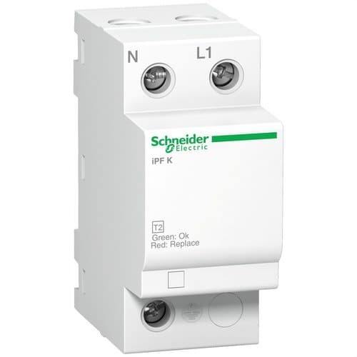 Parafoudre transitoire type 2 Acti9 iPFK40 40KA 340V 1P+N avec la référence A9L15687 de la marque SCHNEIDER ELECTRIC