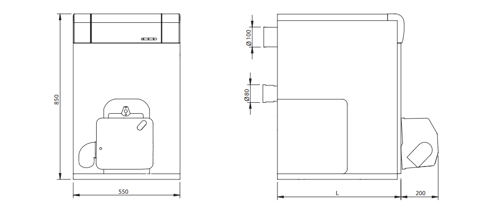 Condensatie-oliebranderketel Domusa JAKA 30 HFD CONDENS van 29,3 kW met referentie TJAK000072 van het merk DOMUSA