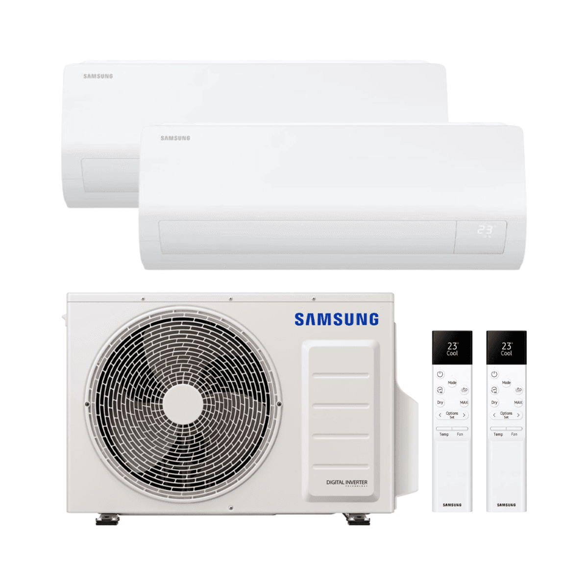 2x1 Air Conditioner with Wi-Fi Samsung Cebu S2 2.5 kW + 3.5 kW with reference KITSAMCEBU09+12 from the brand SAMSUNG