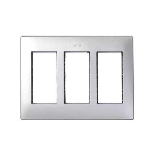 Inbouw wandframe en frame voor 3 dubbele elementen aluminium Simon 500 Cima met referentie 51010103-033 van het merk SIMON