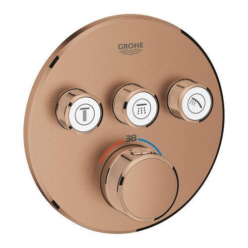 Thermostat encastré avec 3 boutons Grohtherm SmartControl - Brushed warm sunset avec la référence 29121DL0 de la marque GROHE
