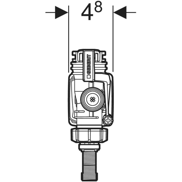 Zijvoedingsmechanisme Geberit serie 383 met referentie 281.000.00.5 van het merk GEBERIT