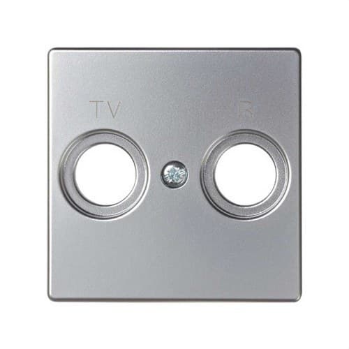 Aluminium plaat voor inductieve R-TV-aansluitingen Simon 82 met referentie 82053-33 van het merk SIMON