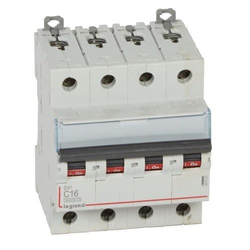 Magnetotherapeutisch DX3 4P 16A Curve C 6/10kA met referentie 407928 van het merk LEGRAND
