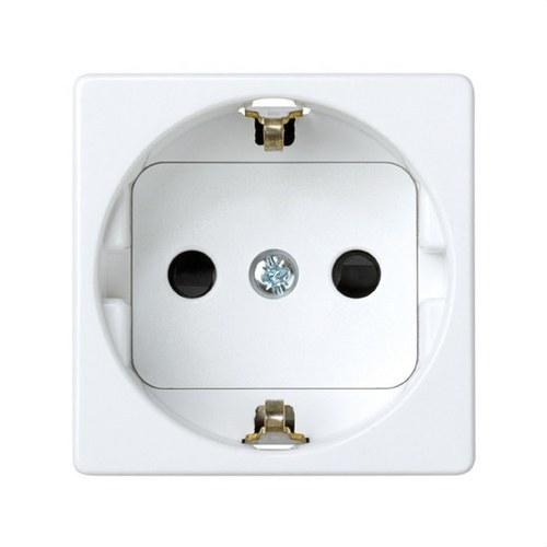 Schuko-stopcontact 16 A 250V met beveiligingsinrichting en schroefaansluiting wit Simon 27 Play met referentie 27472-65 van het merk SIMON