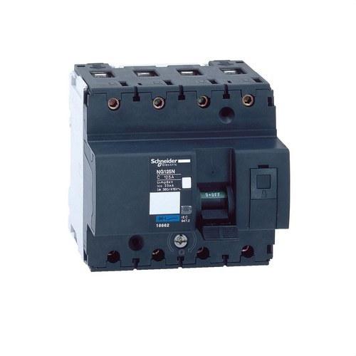 Magnetothermisch NG125N 4P 80A Curve C met referentie 18658 van het merk SCHNEIDER ELECTRIC