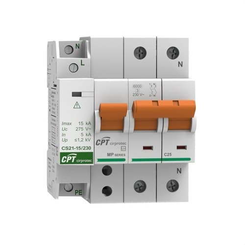 Parafoudre permanent IGA 1P+N 40A avec la référence 77706397C de la marque CIRPROTEC